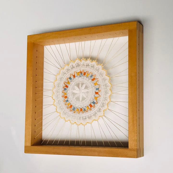 スロバキア製　レース編み　壁飾り