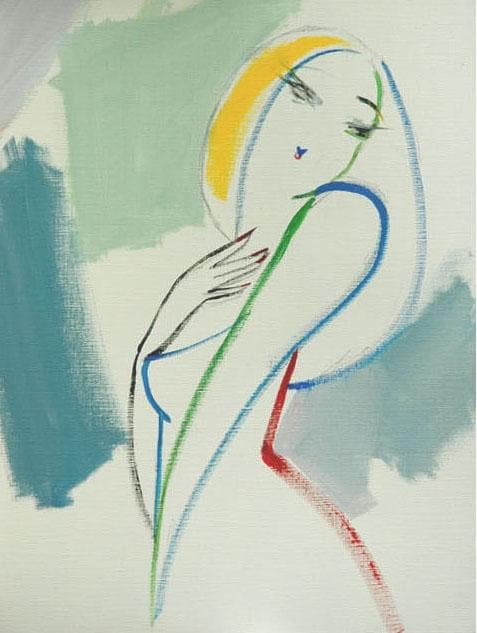 油絵 菅家令子 絵 絵画 インテリア F6-082611 人物 女性像