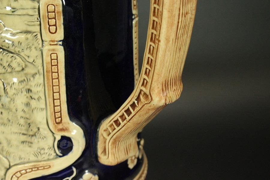 陶器製 特大 ビアカップ 蓋付 高55cm(ZE595)