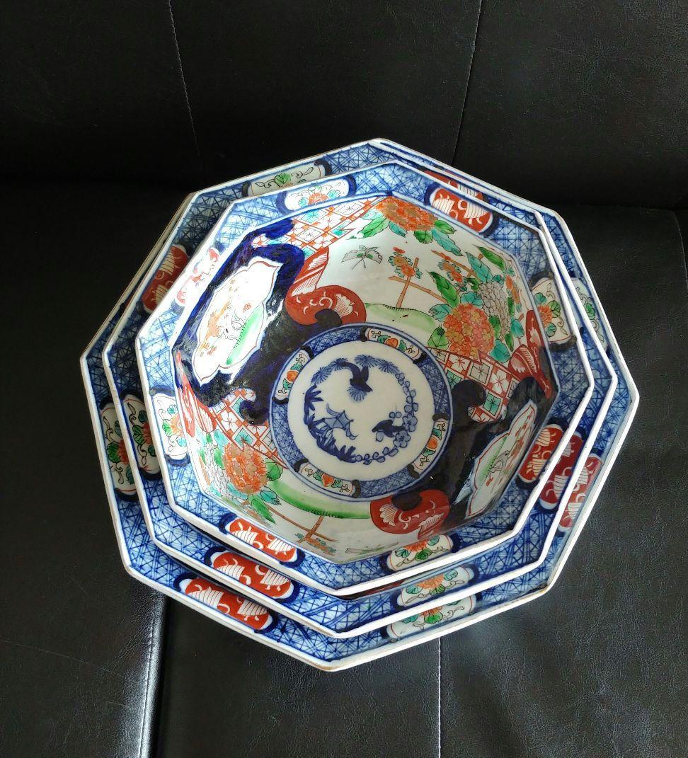 伊万里八角鉢　(大）