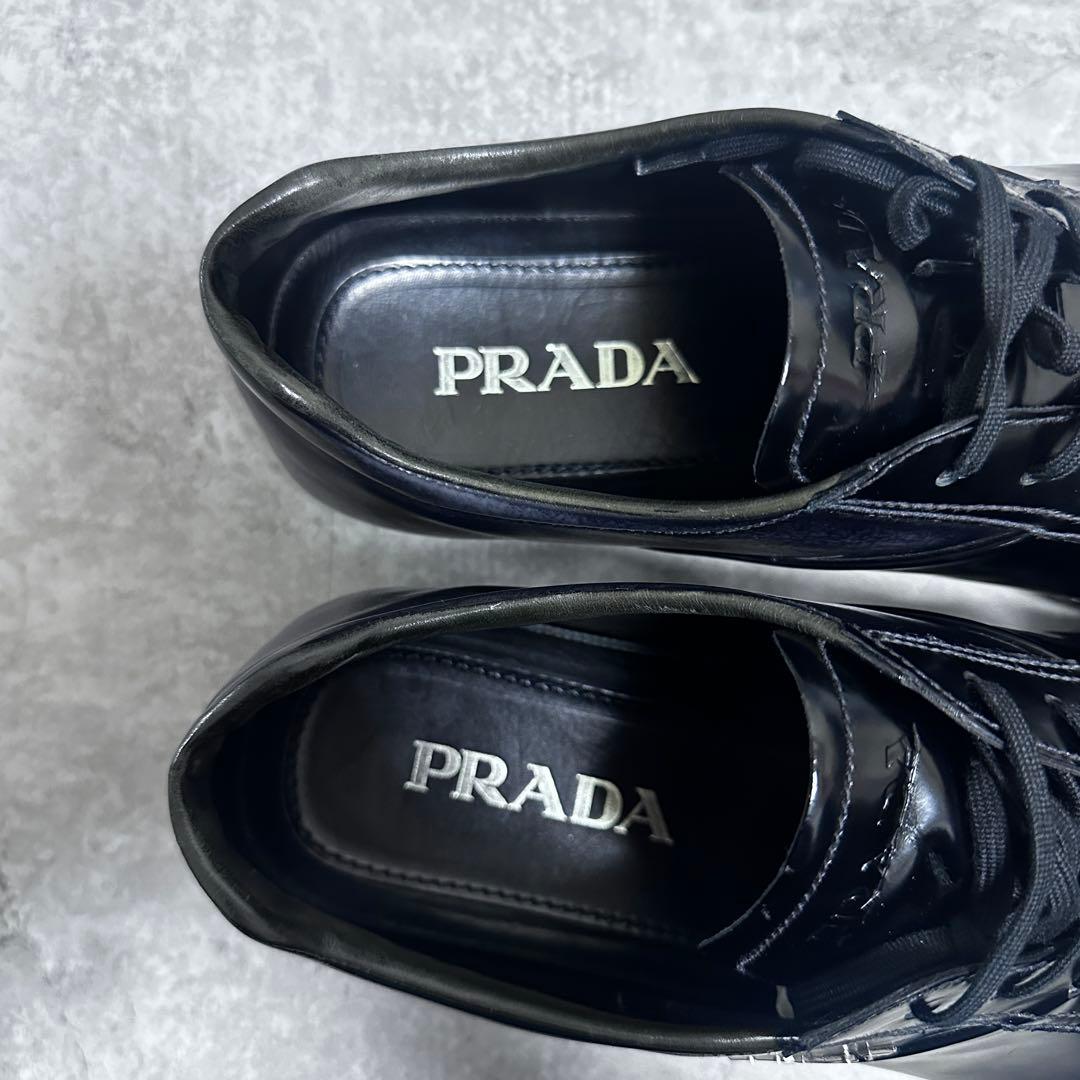 靴 00s PRADA archive leather driving shoes