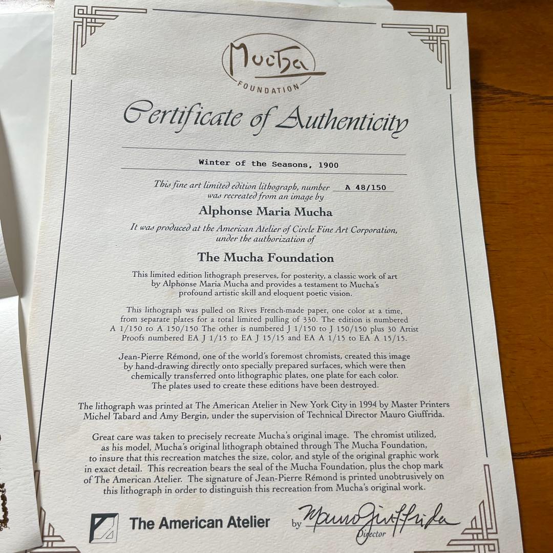 アルフォンス・ミュシャのリトグラフ