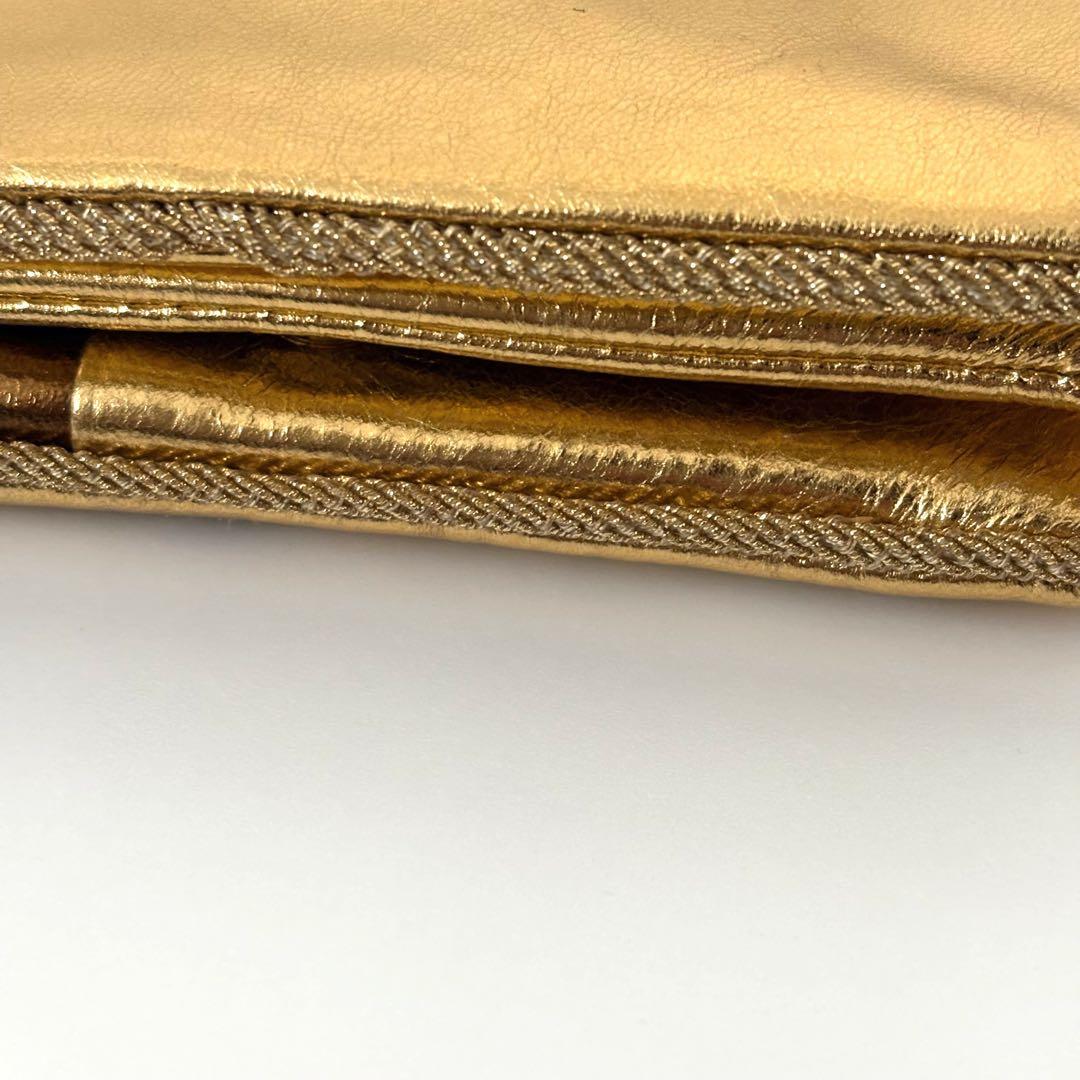 新品☆希少　ツモリチサト　tsumori chisato 二つ折り財布　金　羊革
