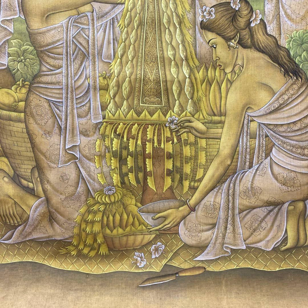 バリ島　巨大なウブド絵画　バリアート