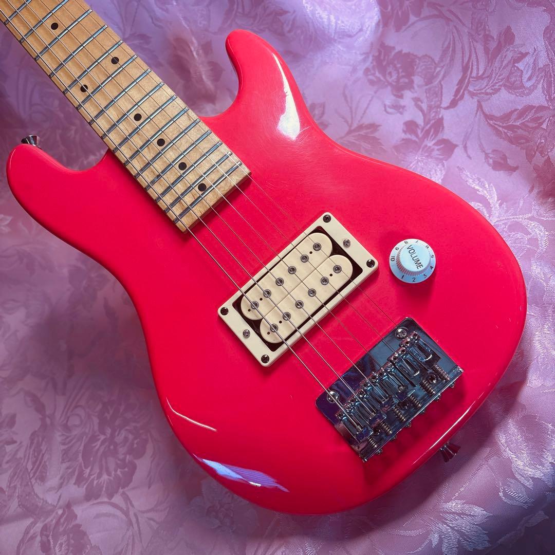 改造！ミニピンク エレキギター ハムバッカー搭載！