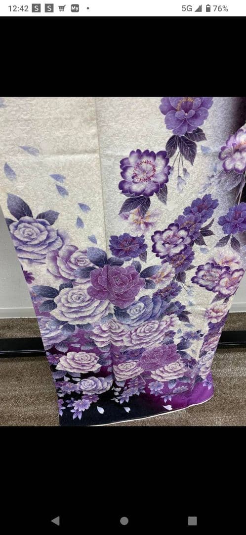 スワロ銀通し紋意匠　振袖セット