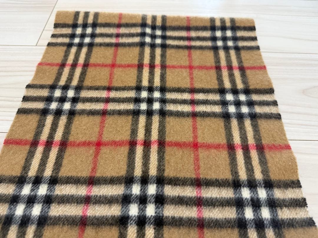 バーバリー　カシミヤ　マフラー　ベージュ　152cm×30cm ノバチェック