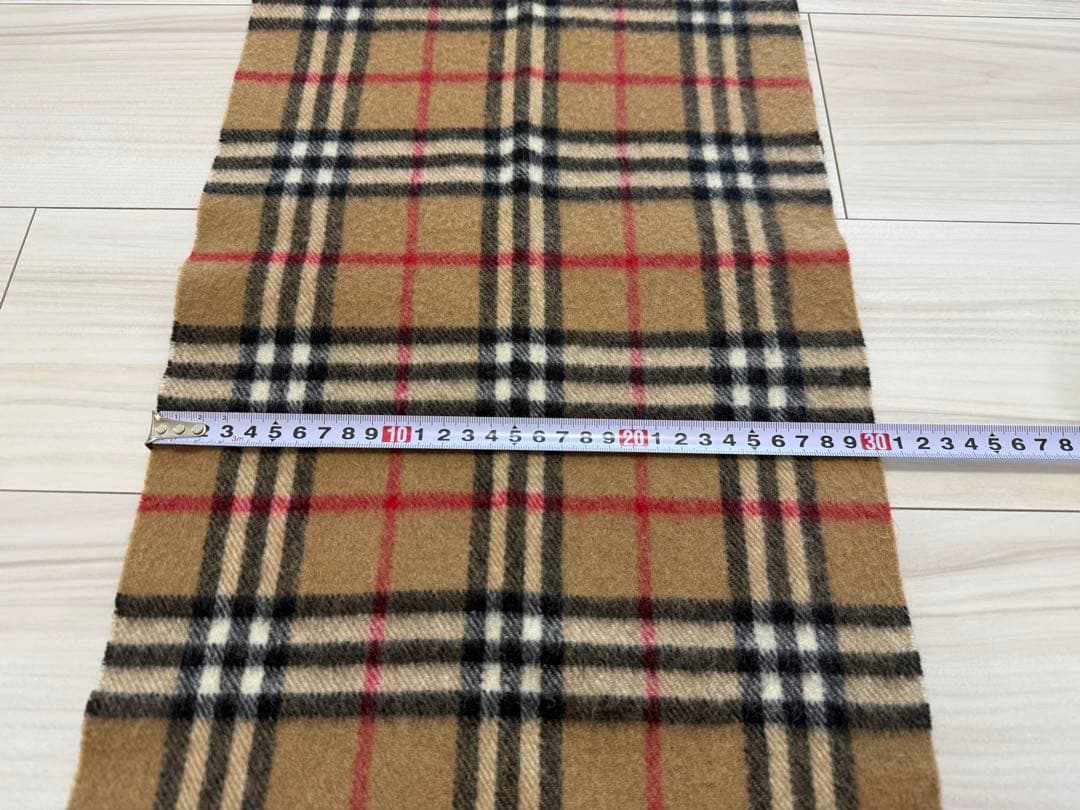 バーバリー　カシミヤ　マフラー　ベージュ　152cm×30cm ノバチェック