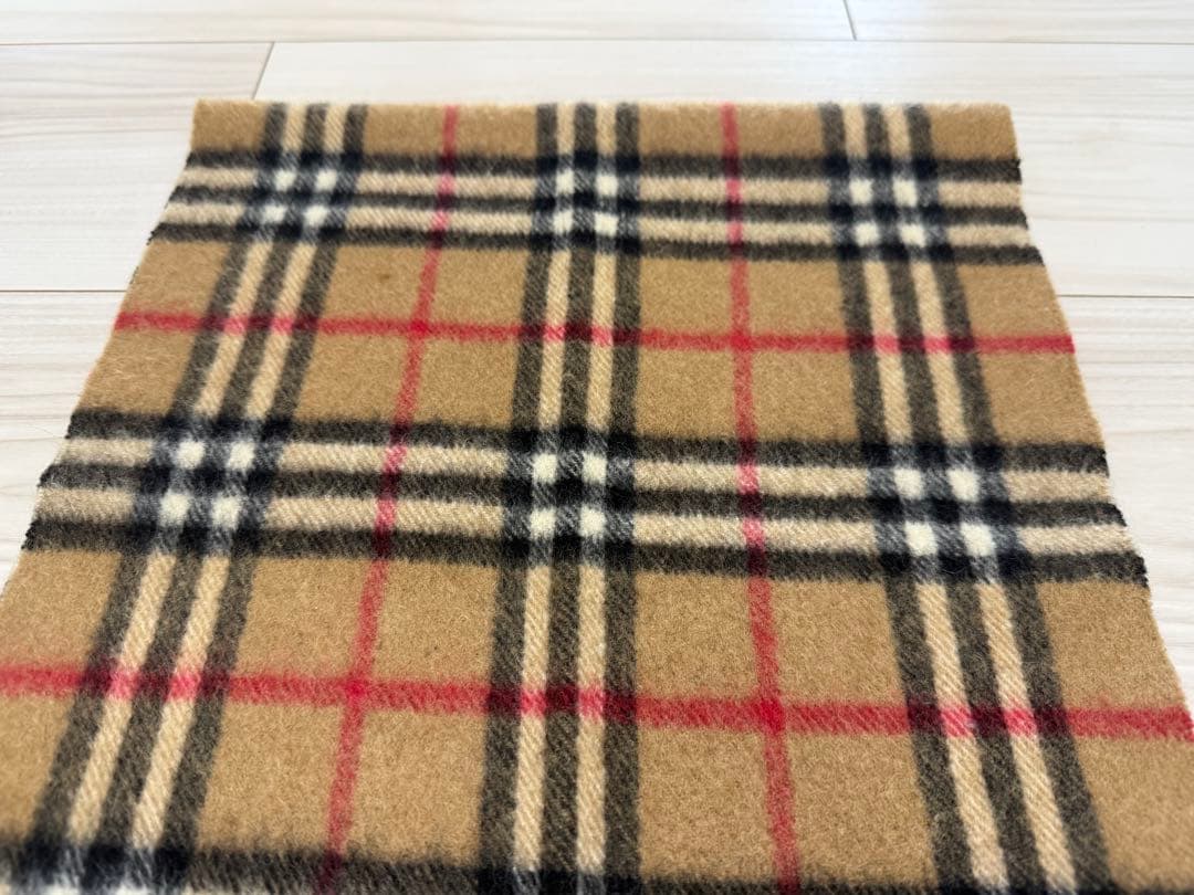 バーバリー　カシミヤ　マフラー　ベージュ　152cm×30cm ノバチェック