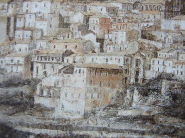 嶋津俊則【歴世の丘】希少画集画、状態良好、新品高級額装付