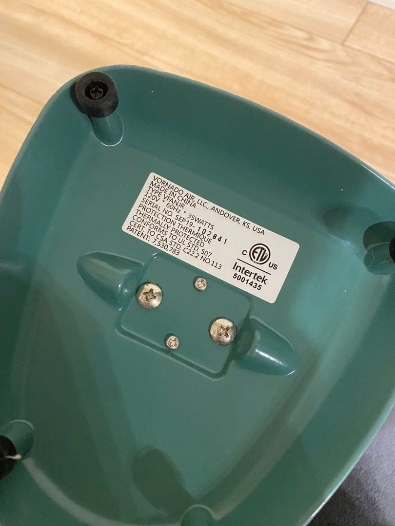 Vornado レトロ扇風機 青緑色 サーキュレーター