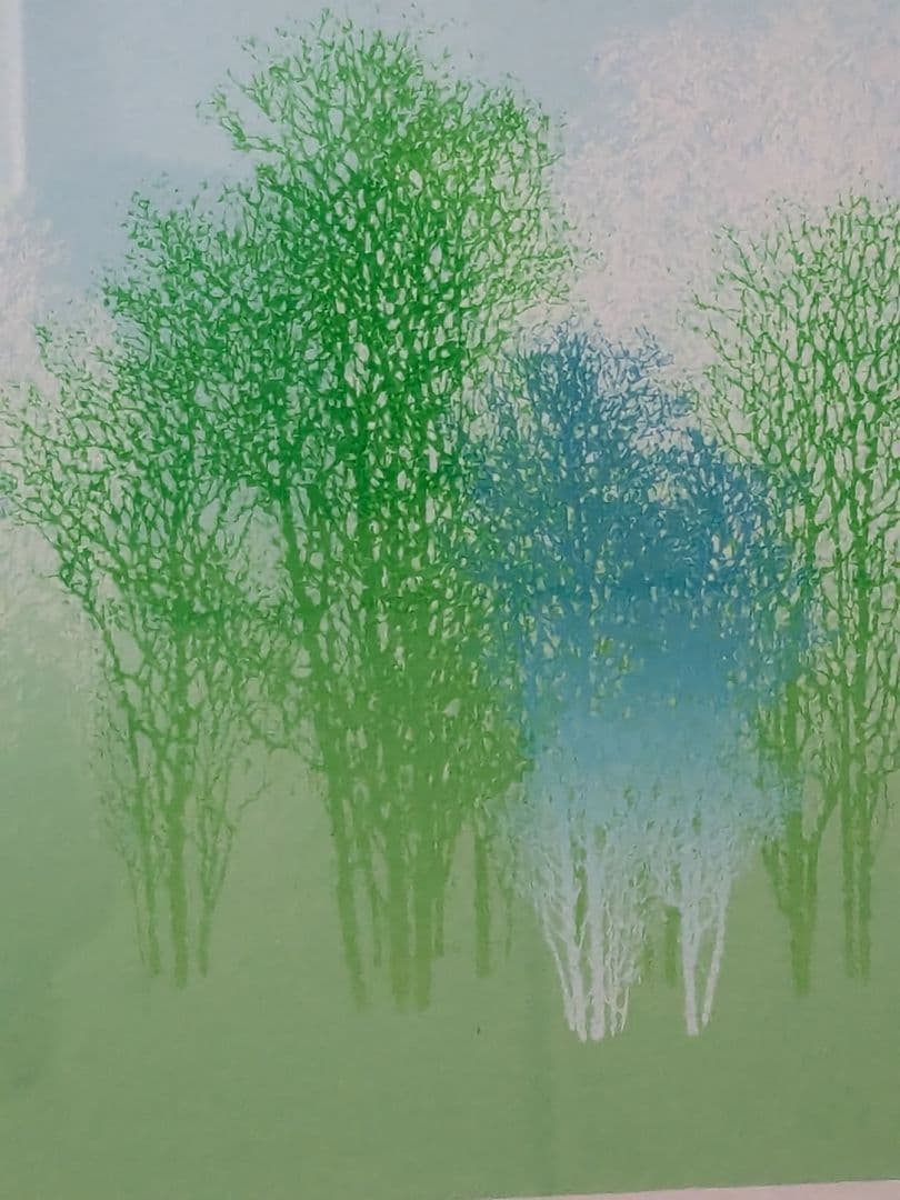 池上壮豊（いけがみ そうほう）氏 緑光 シルクスクリーン サイン入り