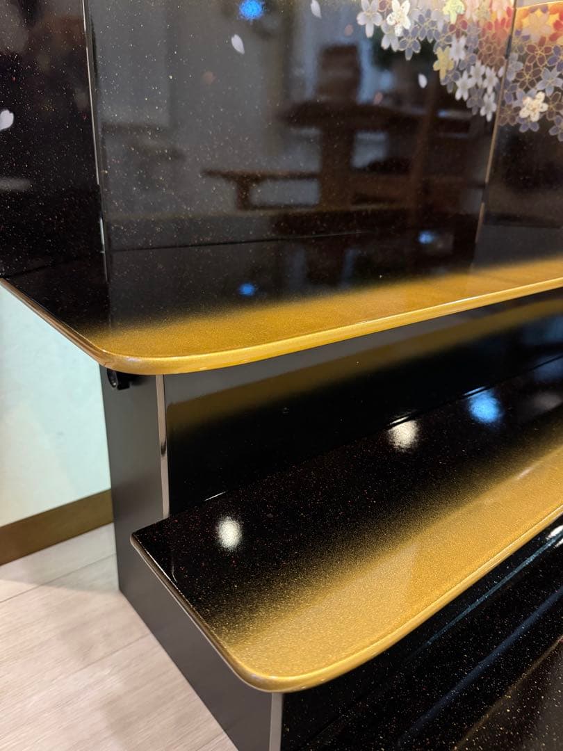 専用　お雛様　台のみ　木製　漆黒　漆塗　三段式ひな壇