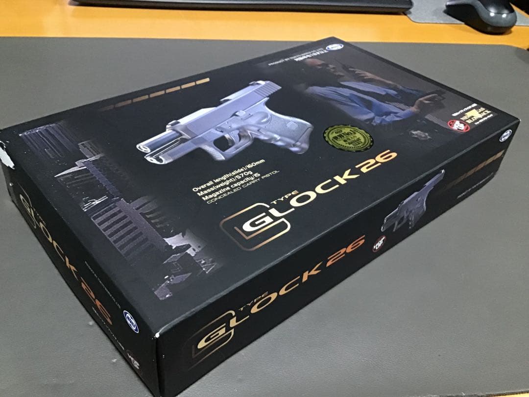 GLOCK 26 ガスガン ブラック マガジン2本付