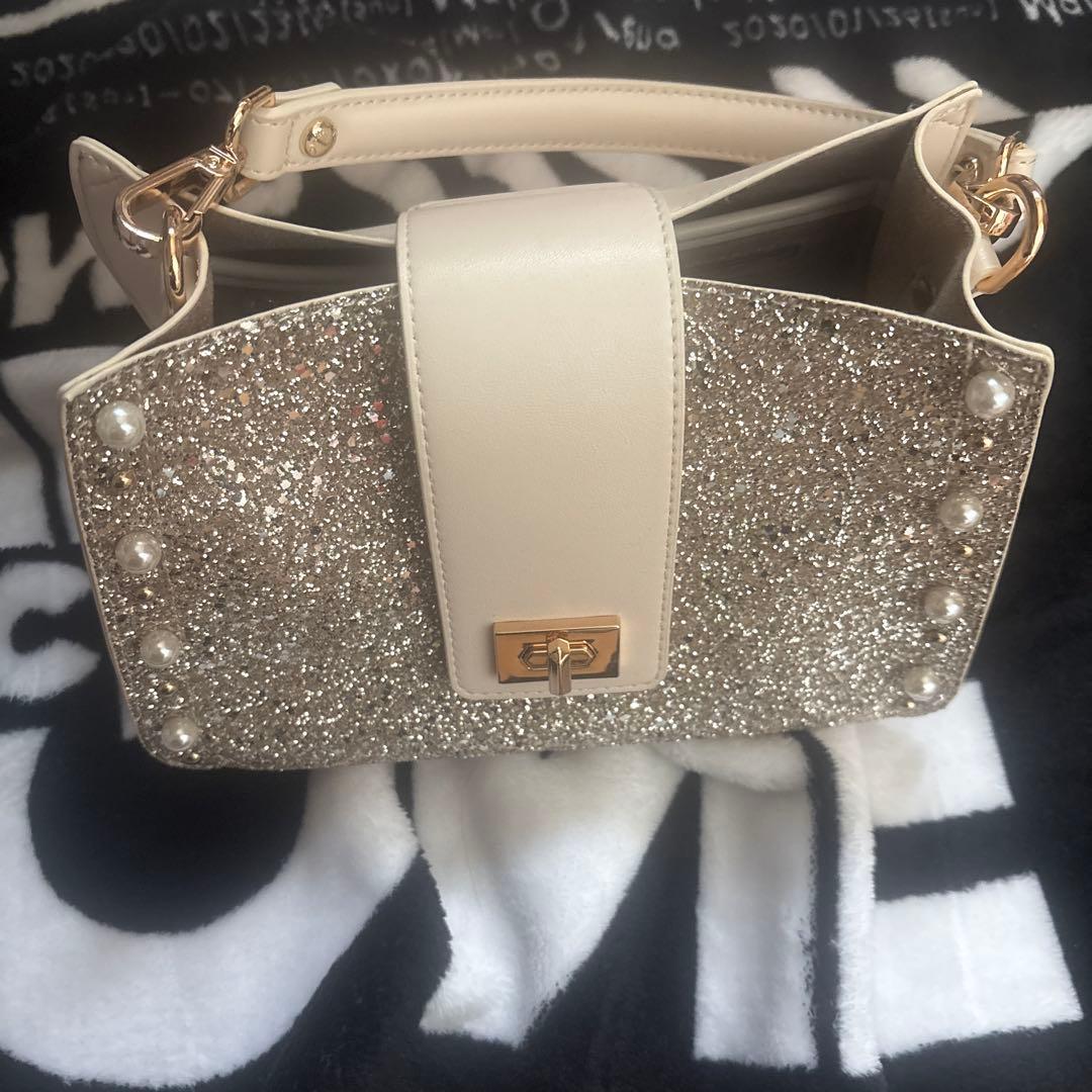 DIANAダイアナグリッターショルダーバッグバニティセルフォードキラキラビジュー
