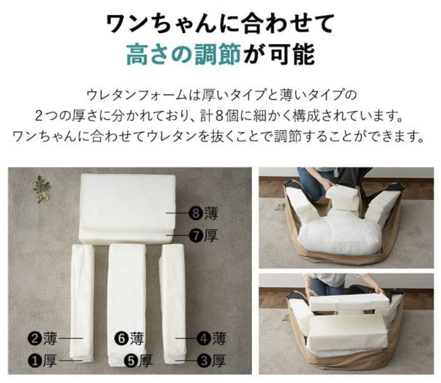 エムール　犬　介護用ベッド Mサイズ 防水カバー付き 高さ調整可 中古品