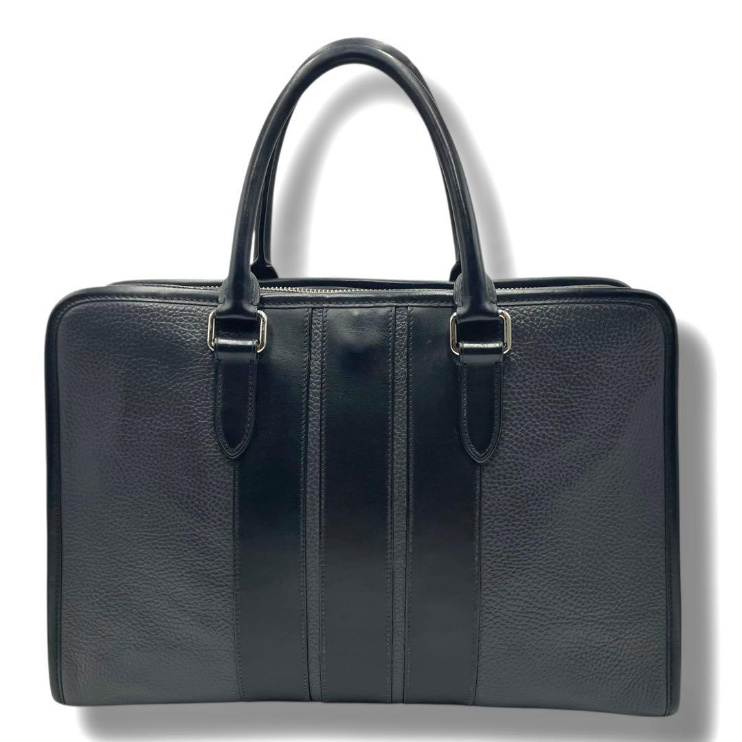極美品✨COACH ブリーフケース ビジネスバッグ A4 レザー　バイカラー 黒