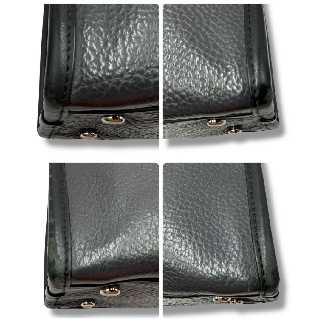 極美品✨COACH ブリーフケース ビジネスバッグ A4 レザー　バイカラー 黒