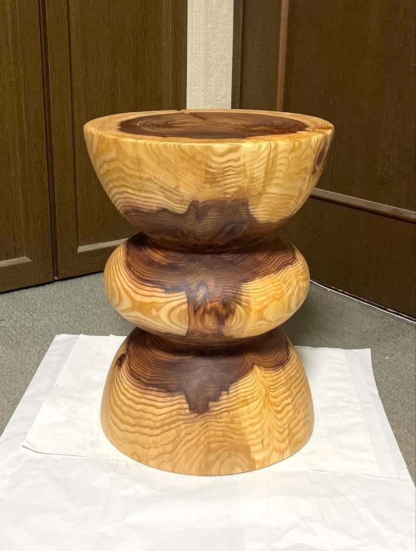 丸太　(パルック)　円筒型3段 スツール　サイドテーブル