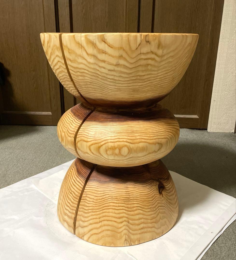 丸太　(パルック)　円筒型3段 スツール　サイドテーブル