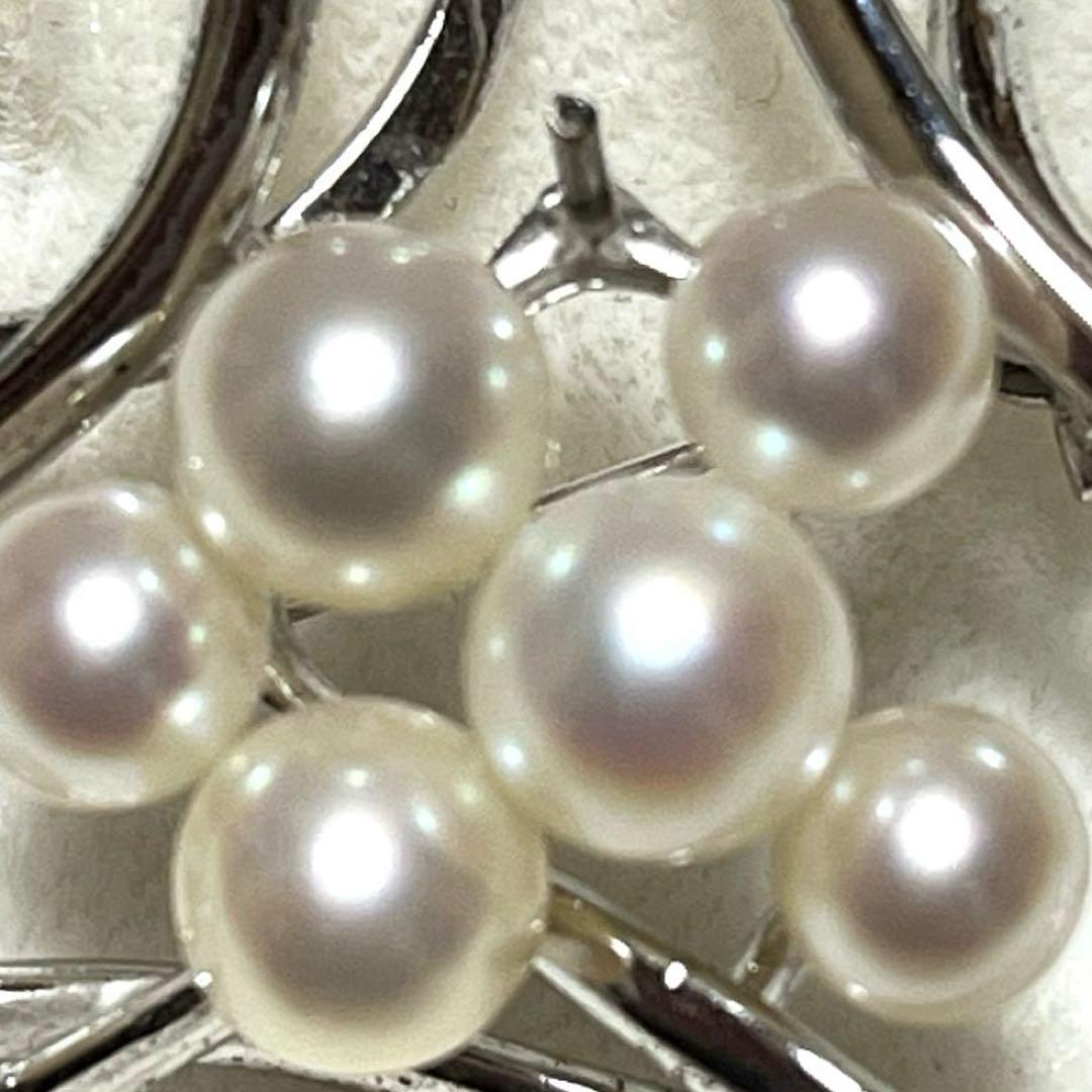 MIKIMOTO ブローチ　あこや真珠　アコヤ真珠　シルバー　SILVER