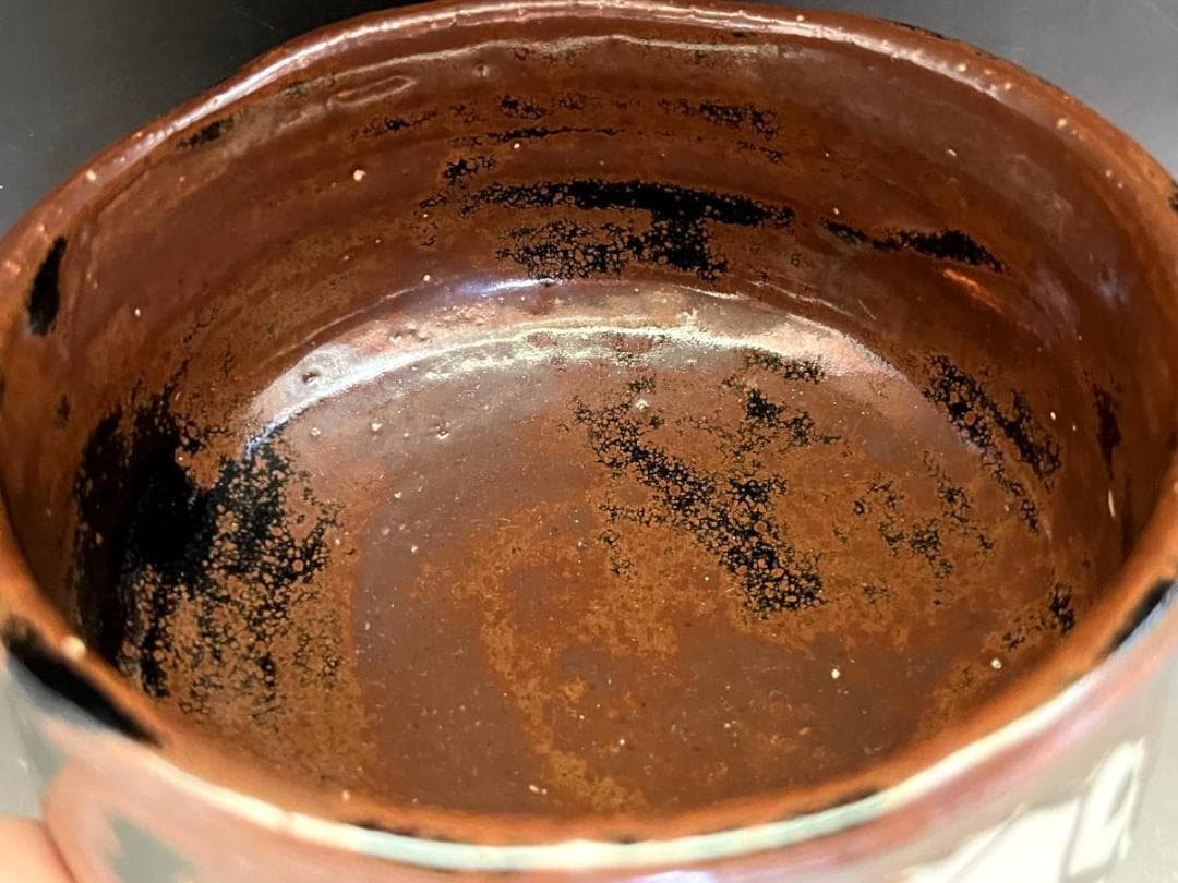 茶碗■魯山人先生作 絵瀬戸茶碗 黒田陶々庵極箱 北大路魯山人 茶釉 骨董品 上物