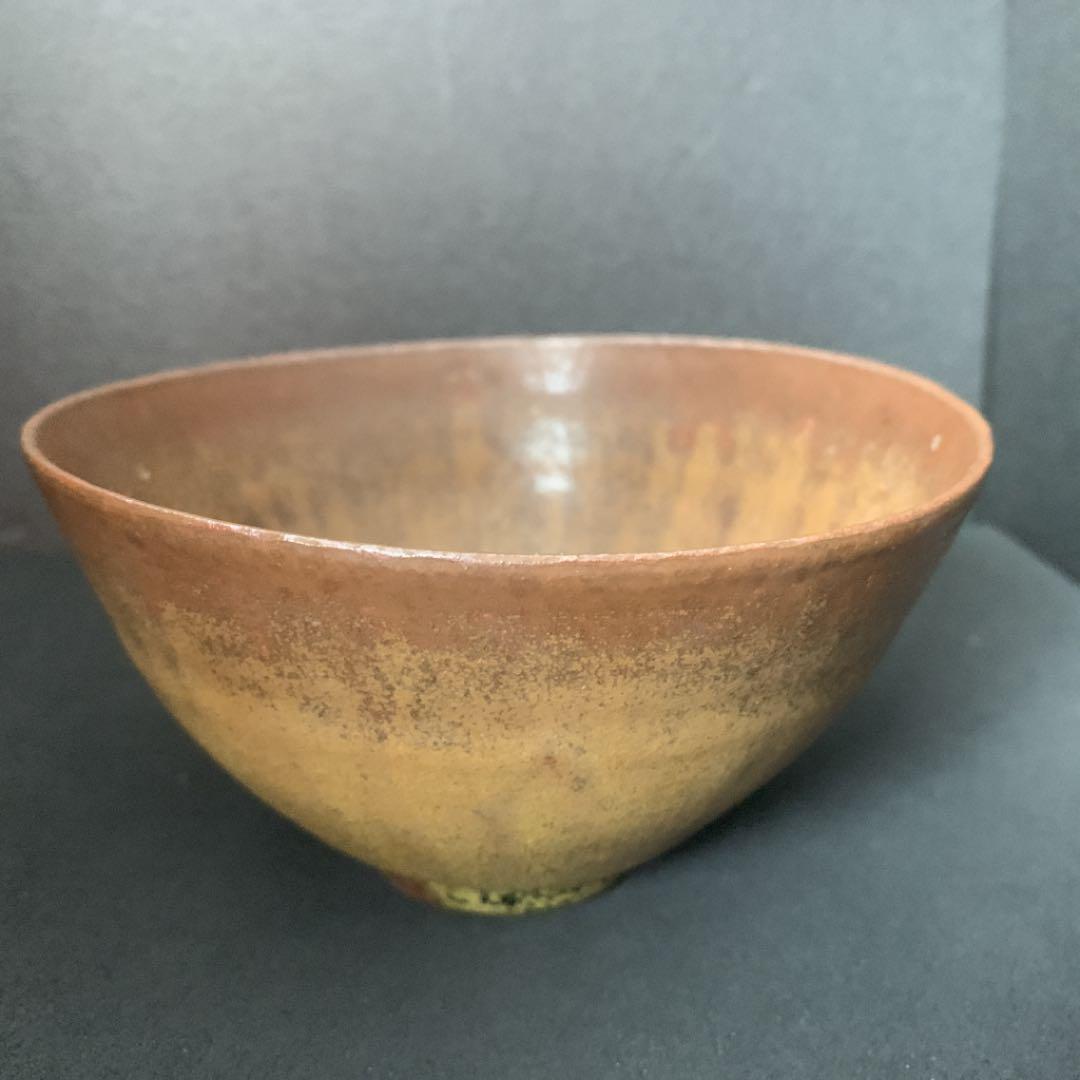 萬古焼　萬古窯　金赭磁　茶碗　月華造