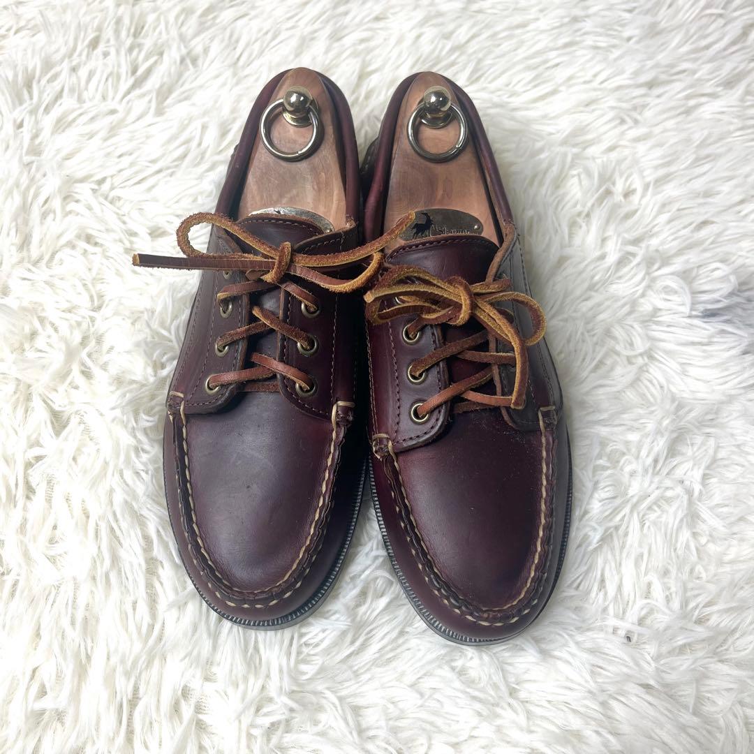 【美品】 USA製 ランコート デッキシューズ 26.0cm モカシン 本革