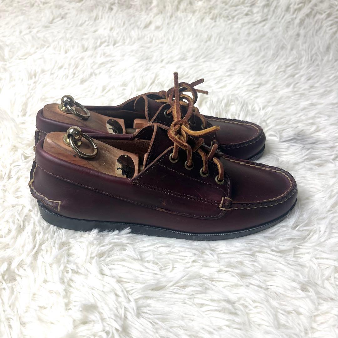 【美品】 USA製 ランコート デッキシューズ 26.0cm モカシン 本革