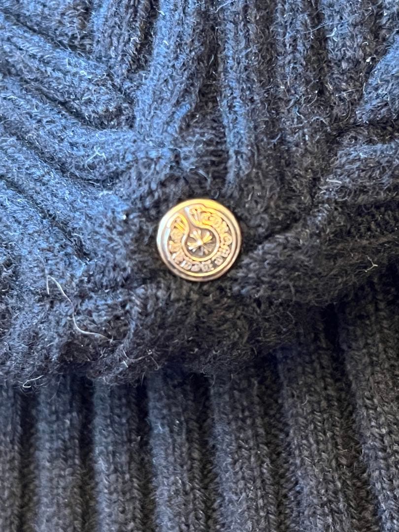 【新品】CHROME HEARTS カシミア　ビーニー　クロスパッチ