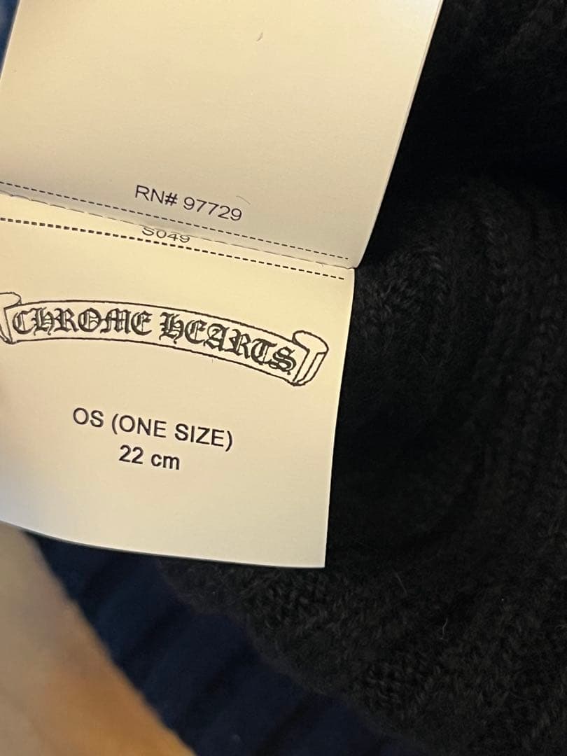 【新品】CHROME HEARTS カシミア　ビーニー　クロスパッチ