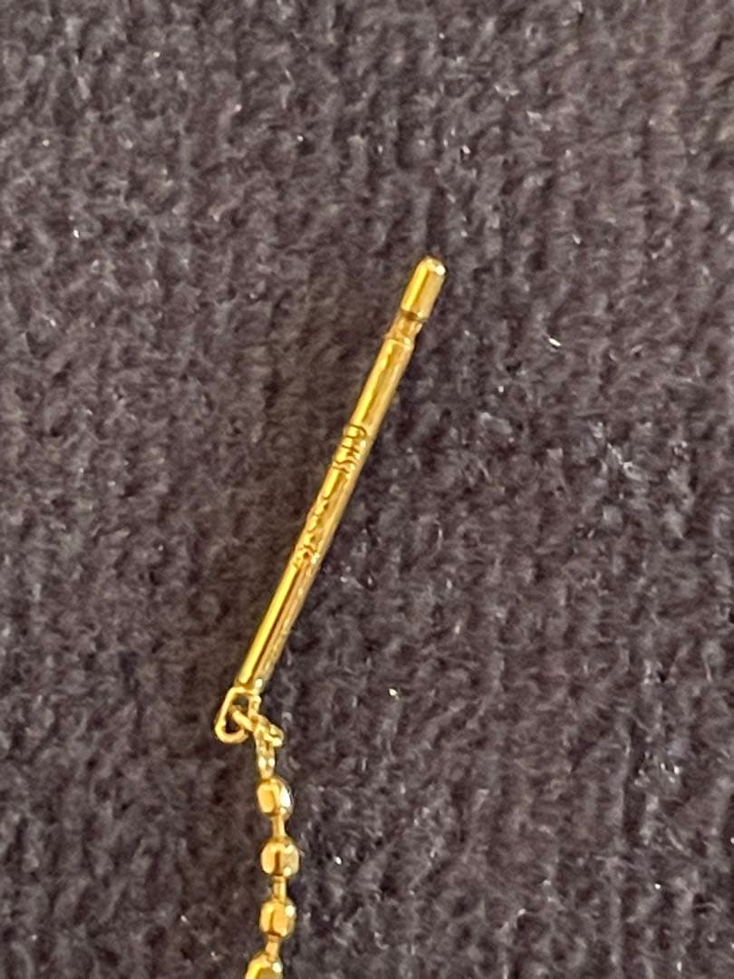 agete K10 アメリカンピアス 天然石 ミラーボール 刻印あり