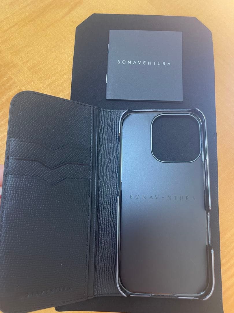 Bonaventura 手帳型 iPhone16proケース ブラック