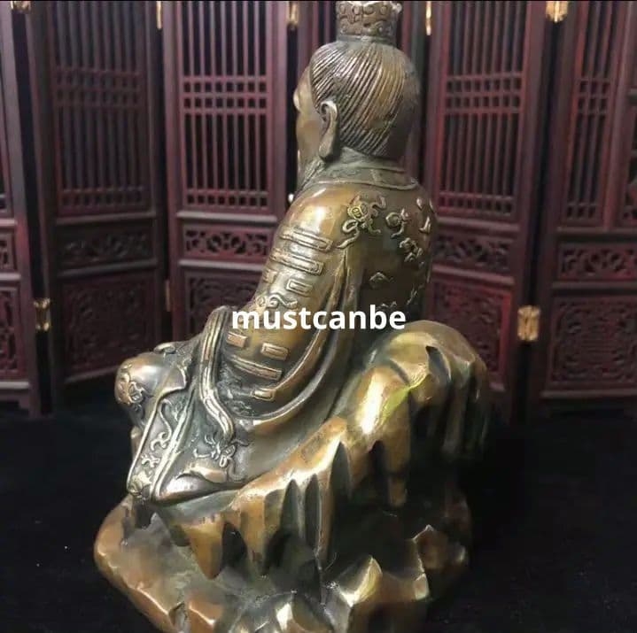 仏教美術 仏像 銅像 道徳天尊銅像 仏堂に奉納します 銅製 銅器