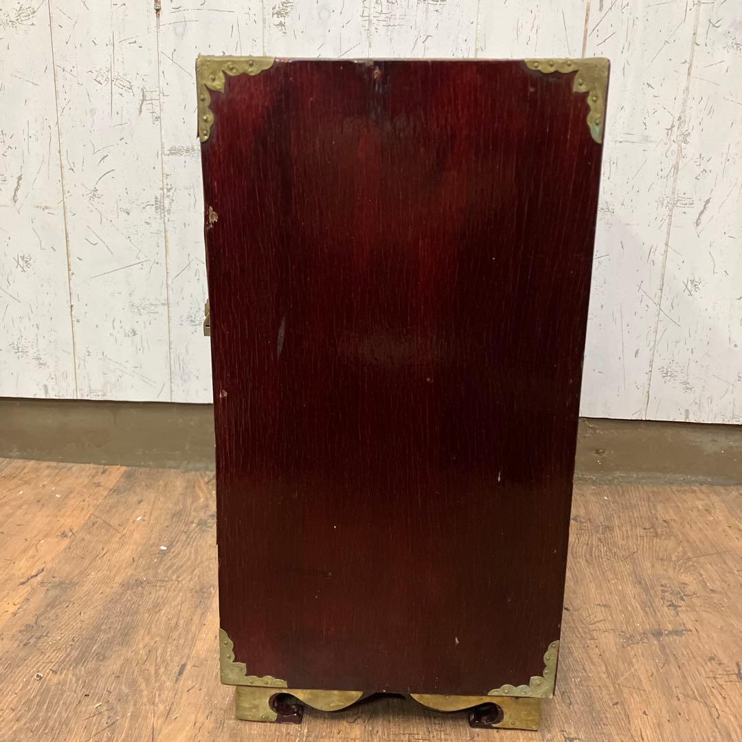 A-3 中国美術 薬箪笥風 小型箪笥 チェスト 抽斗8杯 飾台 道具箱 骨董品