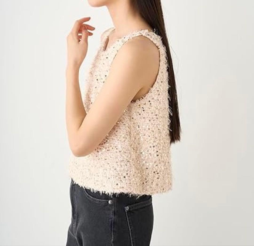 snidel スナイデル　スパンコールタンクトップ