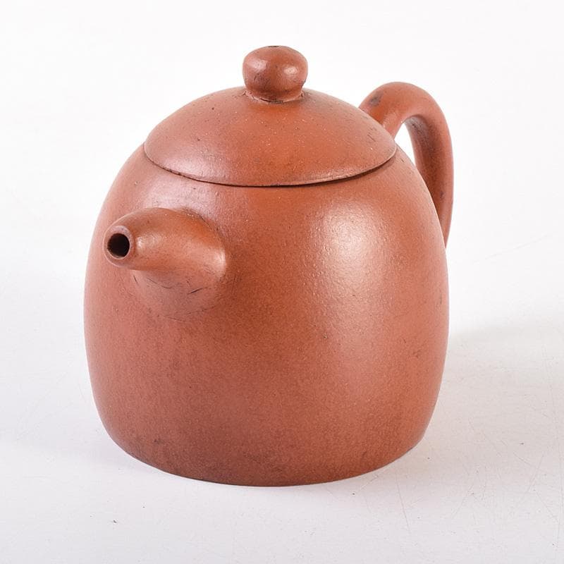 中国　孟臣製　君子之交談如水　紫砂　朱泥　急須　茶壷　C　R7876