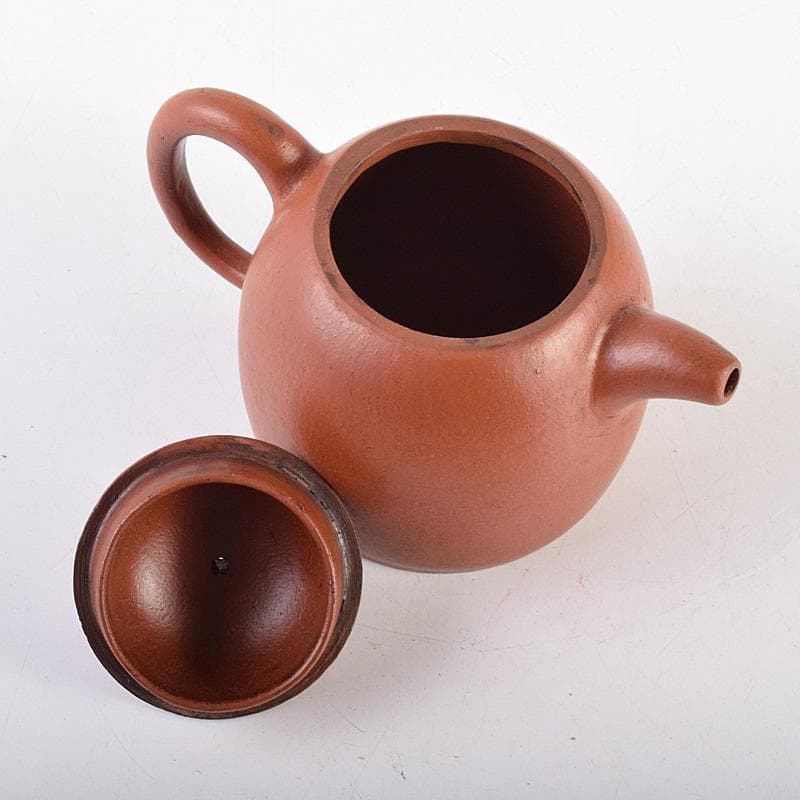 中国　孟臣製　君子之交談如水　紫砂　朱泥　急須　茶壷　C　R7876