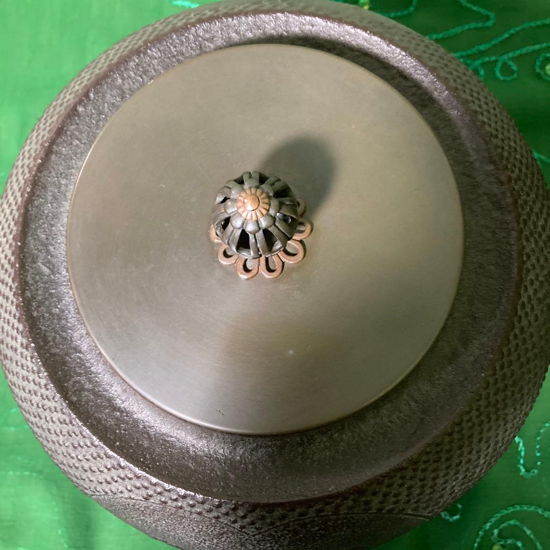 未使用　茶道　田口釜　菊地正光