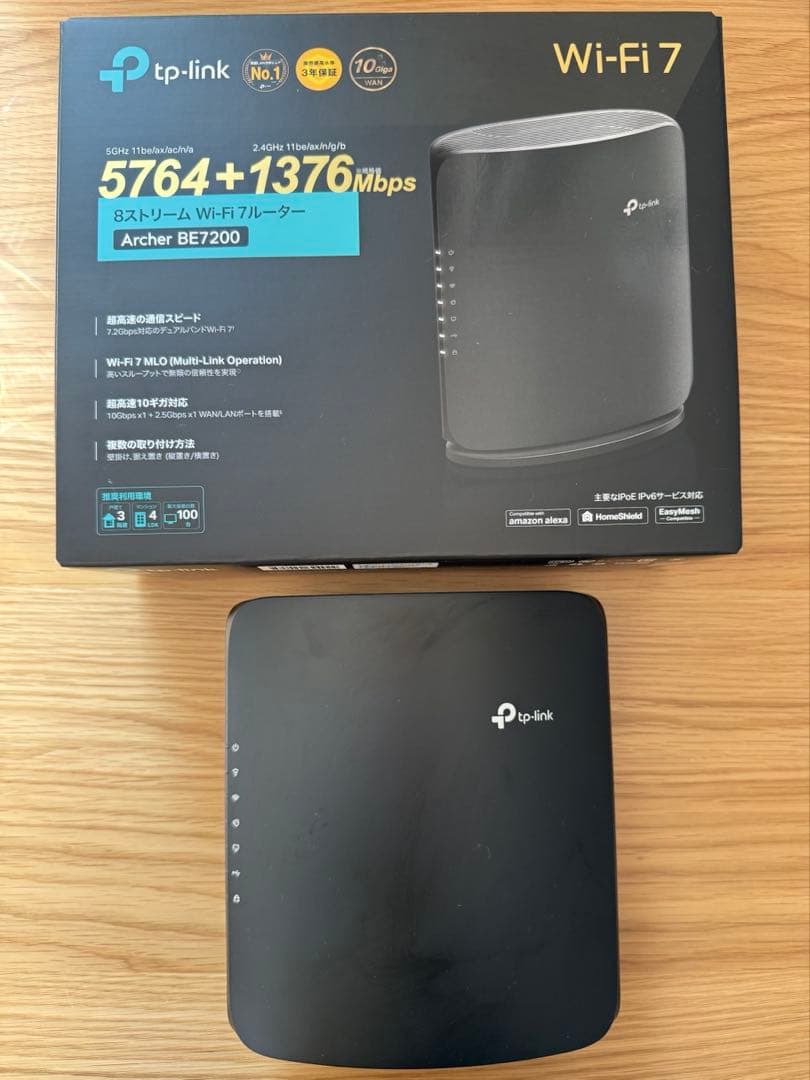 TP-Link Wi-Fi7 無線ルーター 高速 BE7200 10Gポート
