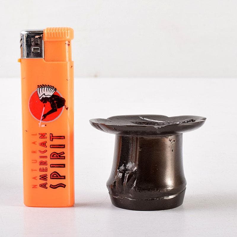 茶道具　平安金工師　山本閑浄造　銅製　松竹梅　蓋置　共箱　C　7957