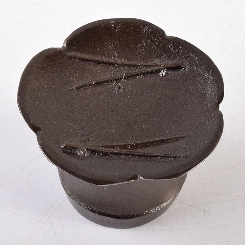 茶道具　平安金工師　山本閑浄造　銅製　松竹梅　蓋置　共箱　C　7957