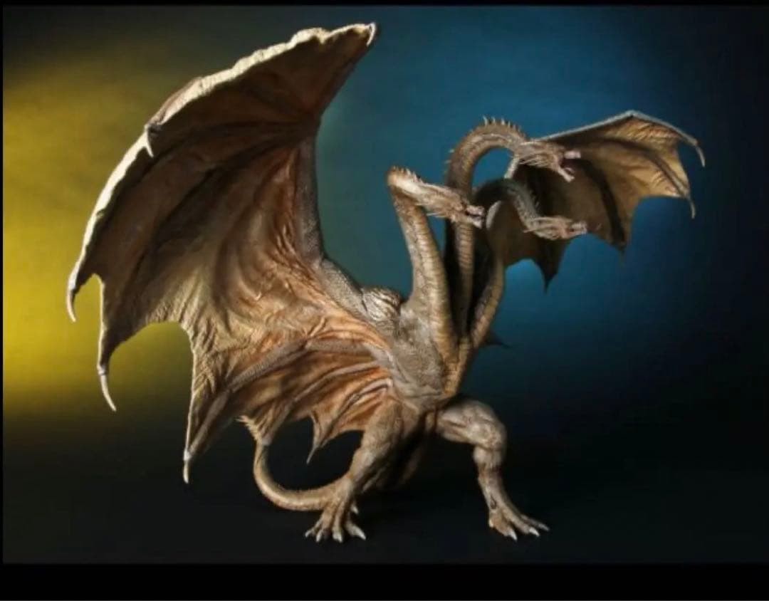 少年リック限定版　キングギドラ2019 東宝大怪獣シリーズ　翼用支柱パーツ付