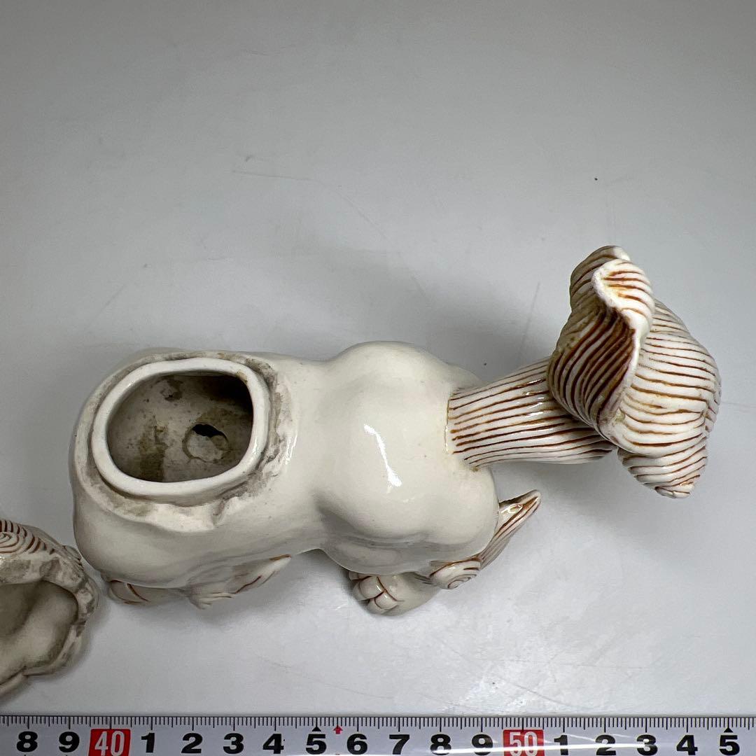 時代　平戸焼　獅子香炉　木箱付　幅約13.5㎝　東Y7-1003⭐︎2Fトヒチサ