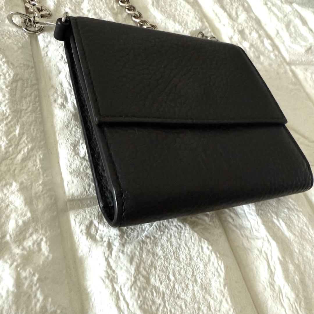 美品✨MM6 メゾンマルジェラ ミニ財布 黒 チェーン S54UI0126 P4