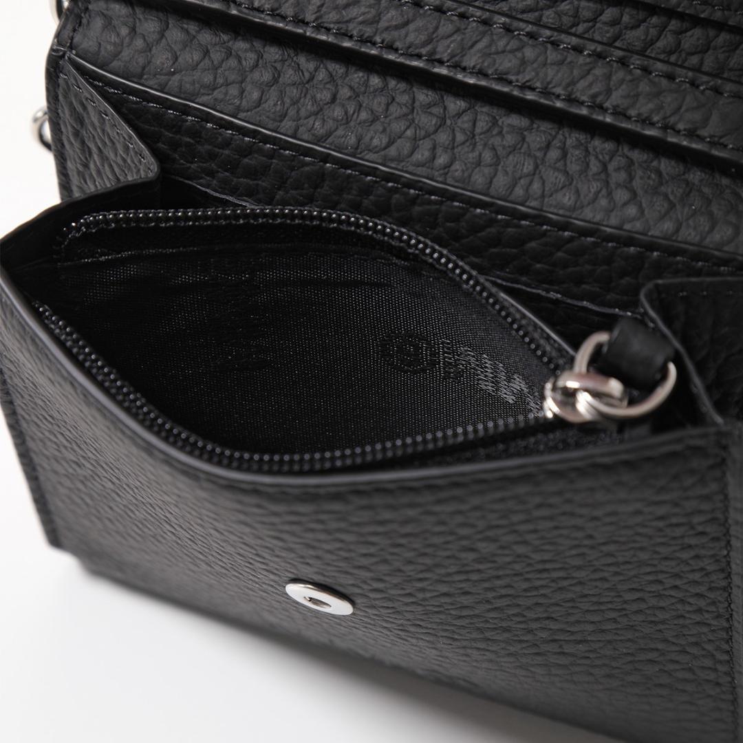 美品✨MM6 メゾンマルジェラ ミニ財布 黒 チェーン S54UI0126 P4