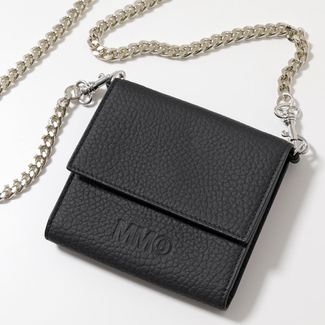 美品✨MM6 メゾンマルジェラ ミニ財布 黒 チェーン S54UI0126 P4