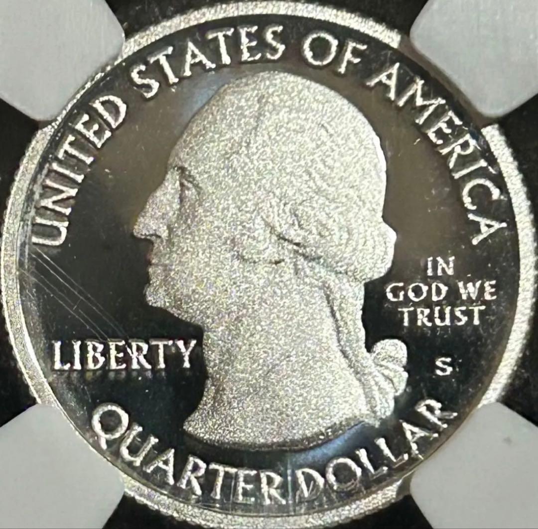 【最高鑑定】2010年銘　アメリカ　25セント銀貨　NGC鑑定　PF70 ③