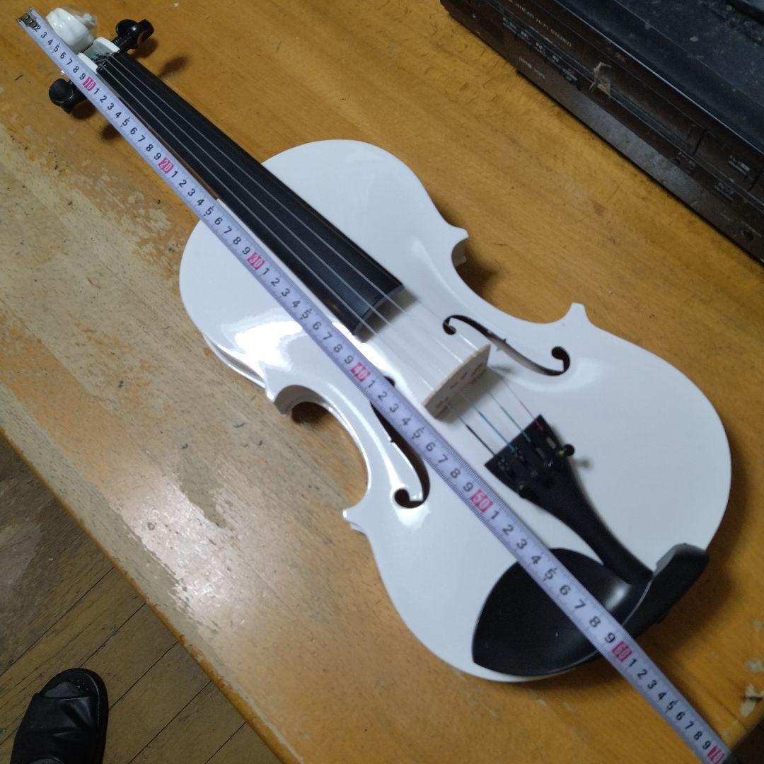 ♥特別価格♥新品未使用品の純白バイオリン4/4♥初心者用♥弓ケース松脂付