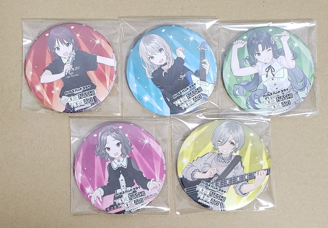 5種　ガールズバンドクライ　トゲナシトゲアリ　棘ナシ　缶バッジ　初期エラー